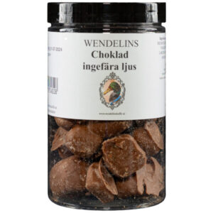 ingefära doppad i ljus choklad