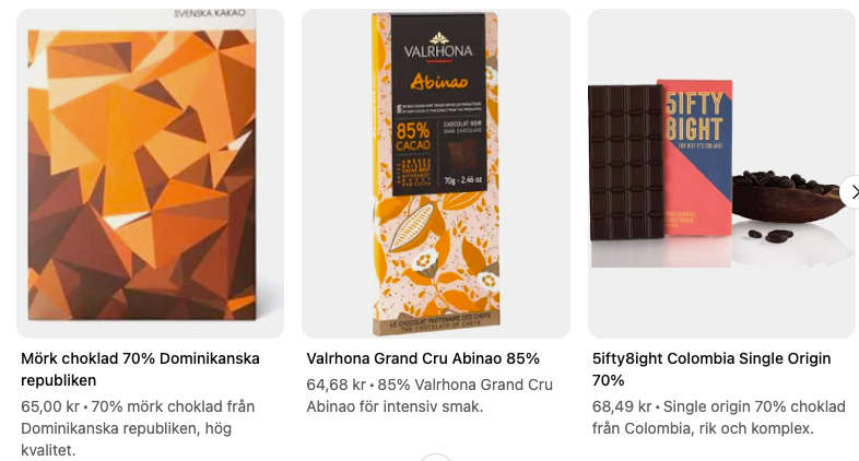 Premium choklad (hög kvalitet)